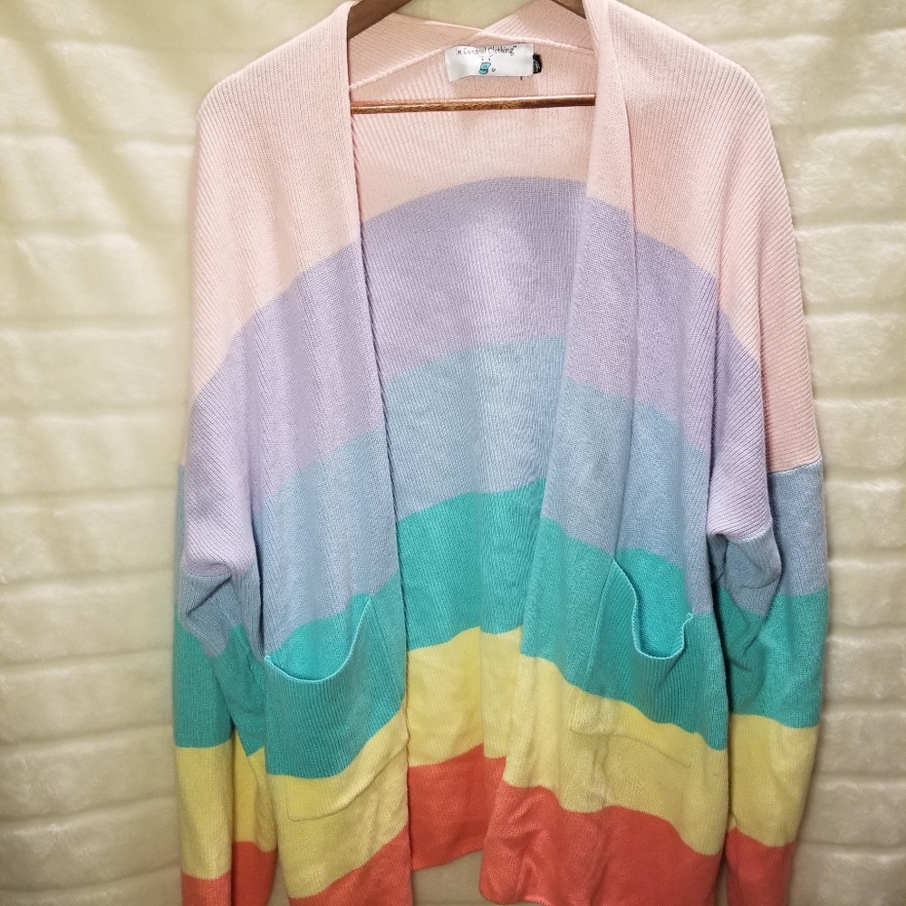 In Control Pastel Stripe Cardigan